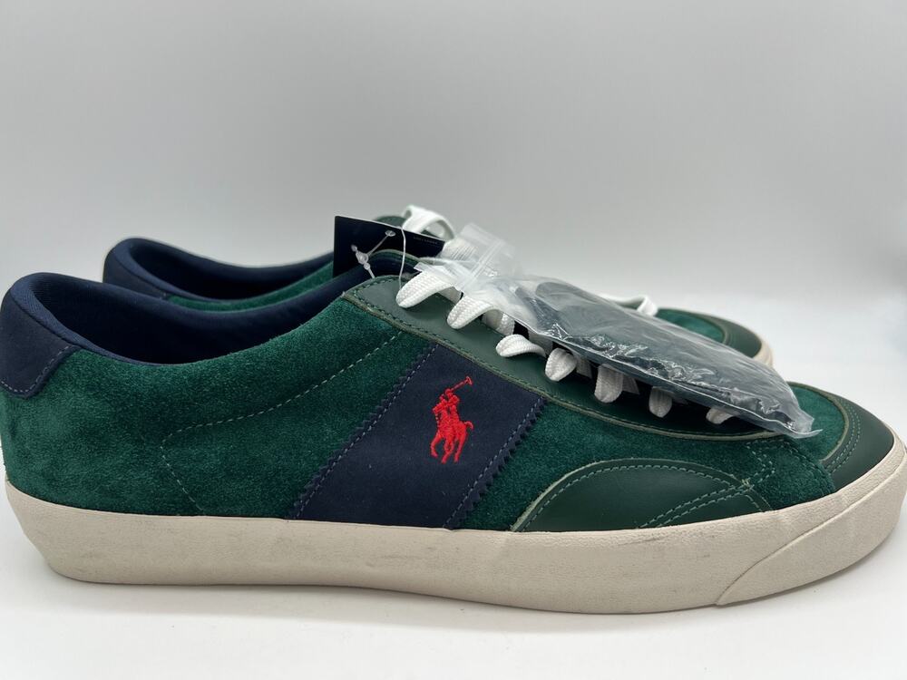 Polo Ralph Lauren Sayer Sport Men's Size 13 Leather Sneakers Green